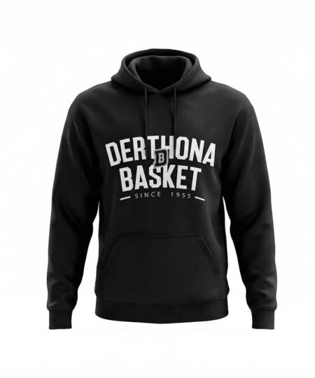 Felpa morbida con logo "Since 1955" con tascone e cappuccio