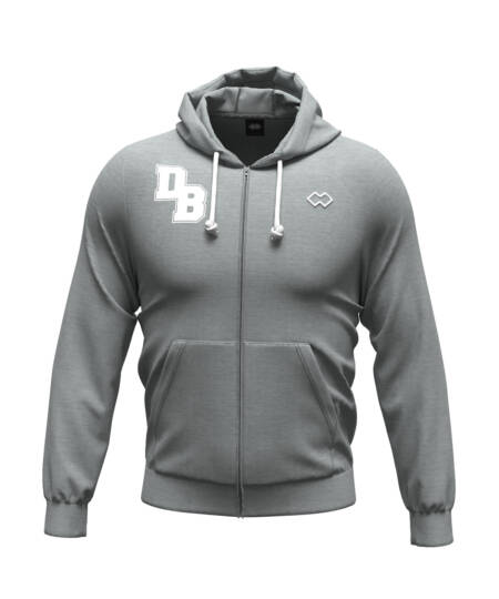 Hoody Zip "Capsule Collection Erreà Republic" unisex grigio-melange