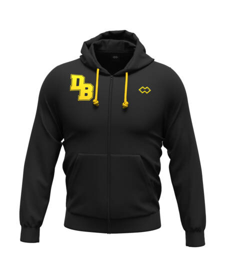 Hoody Zip "Capsule Collection Erreà Republic" unisex nero